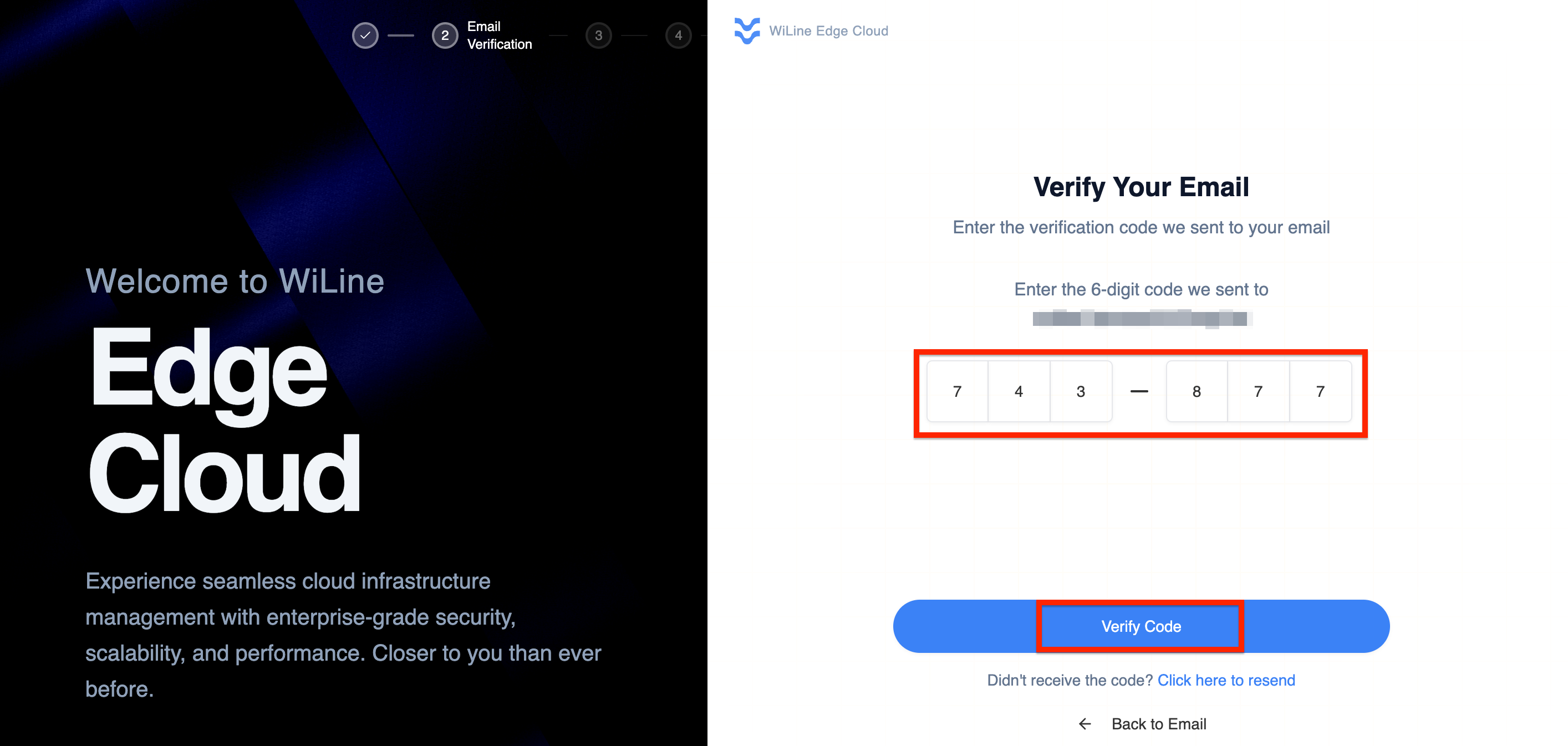 Email verification code